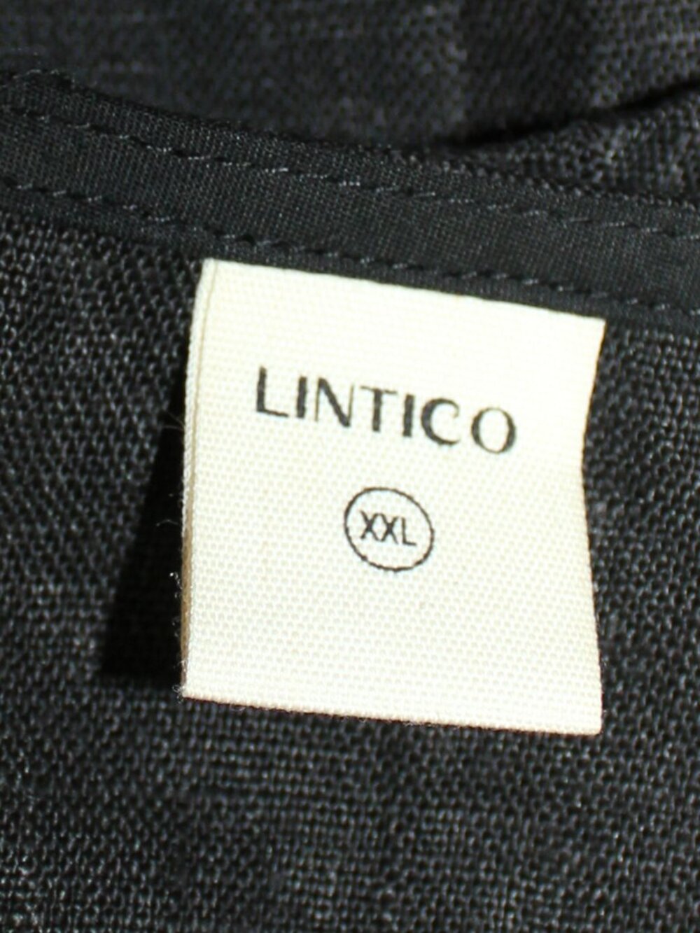 Lintico Black 100% Linen Swing Beach Tank midi  Dress GIANA size XXL/XL - Picture 6 of 9